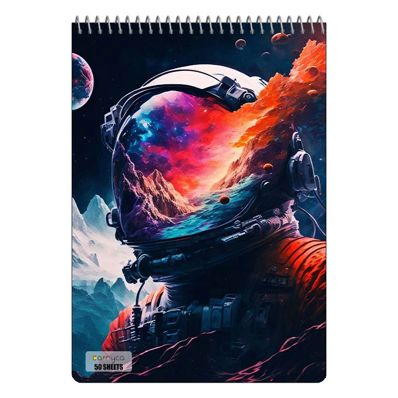 دفتر نقاشی 50 برگ سیمی کارنیکا طرح فضا Space کد 19027