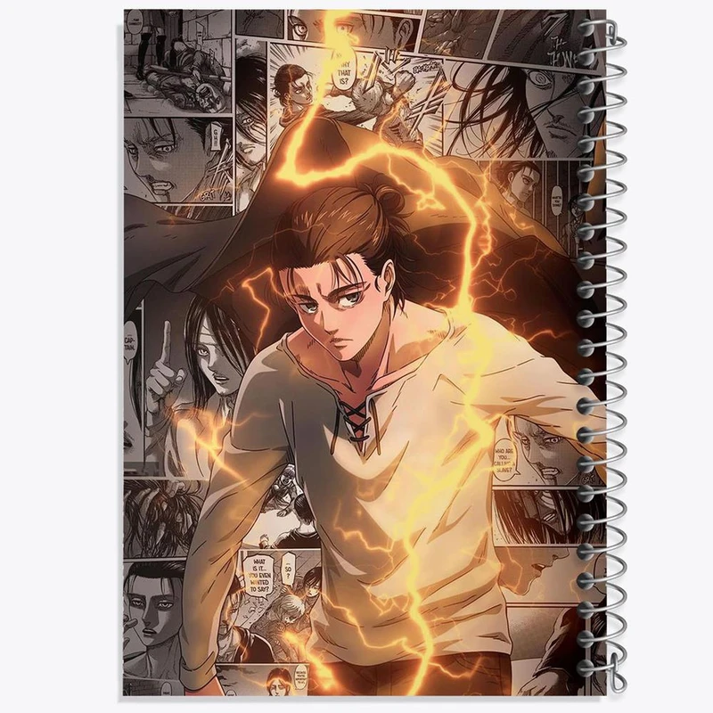 دفتر ژورنال نویسی 50 برگ خندالو مدل نقطه ای طرح ارن یگر انیمه اتک آن تایتان Attack on Titan کد 10999