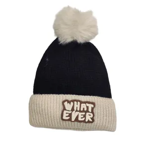 کلاه بافتنی بچگانه مدل تک پوم