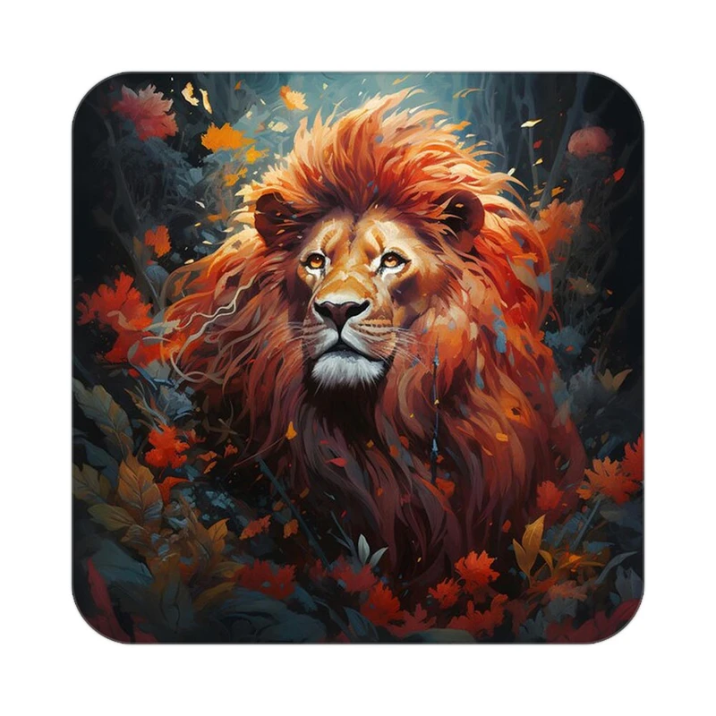 زیر لیوانی کاکتی طرح شیر مدل mp23699