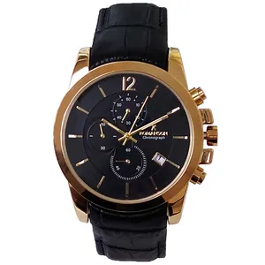 ساعت مچی عقربه‌ای مردانه رومانسون مدل بندچرمی فیکس کرنوگراف کد 45