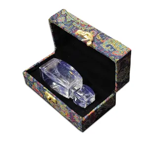 ظرف زعفران مدل ترمه به همراه ظرف کریستالی