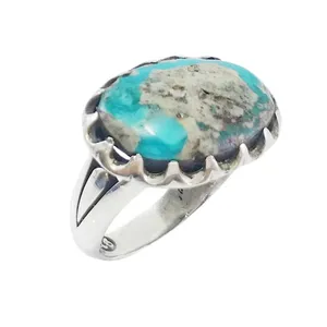 انگشتر نقره مردانه مدل فیروزه نیشابور کد 38121691