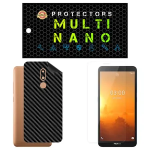 Multi Nano X-SFC Screen Protector For Nokia C3 with back skin