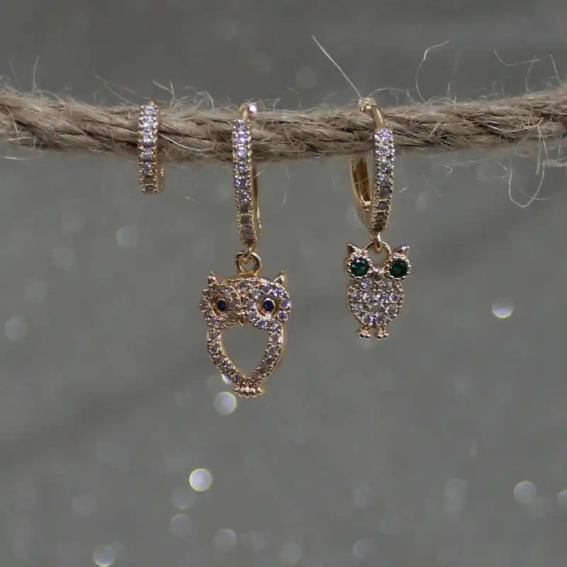 گوشواره زنانه وای اس ایکس کد RKH_1419 مجموعه 3 عددی