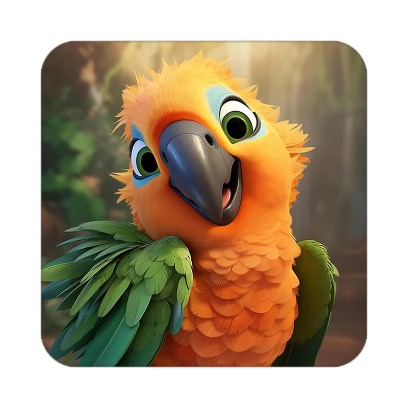 زیر لیوانی کاکتی طرح حیوانات کارتونی مدل mp27990