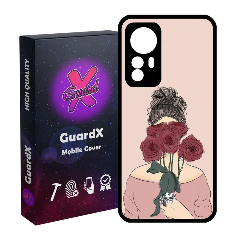 کاور گارد ایکس طرح دختر مدل Glass10284 مناسب برای گوشی موبایل شیائومی Redmi Note 12S