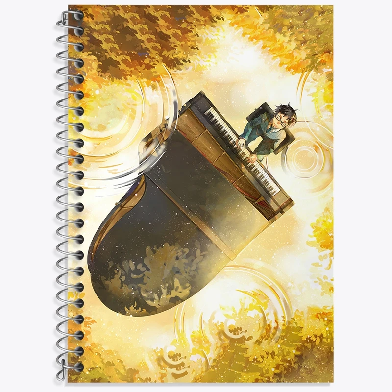 دفتر لغت 50 برگ خندالو طرح آریما انیمه دروغ تو در آوریل کد 32451