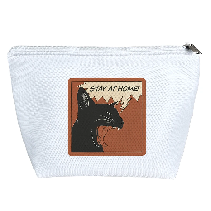 کیف لوازم آرایش دخترانه خندالو مدل گربه در خانه بمان کد 8445