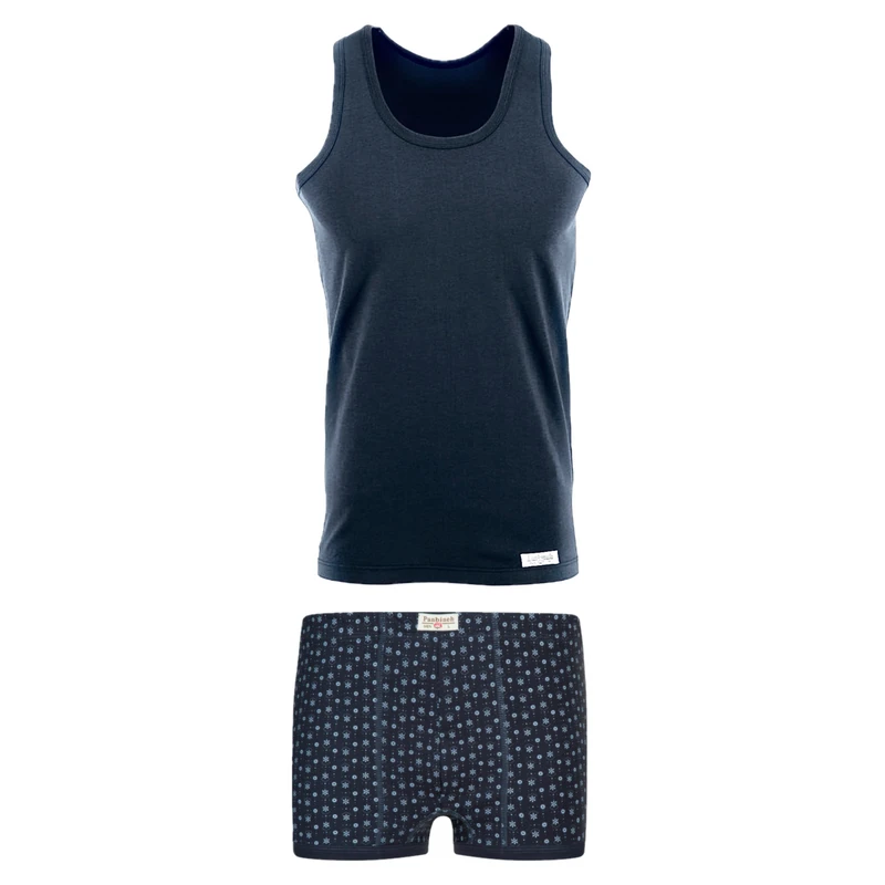 ست شورت و زیرپوش مردانه پنبینه مدل نخ پنبه خالص صادراتی رزا