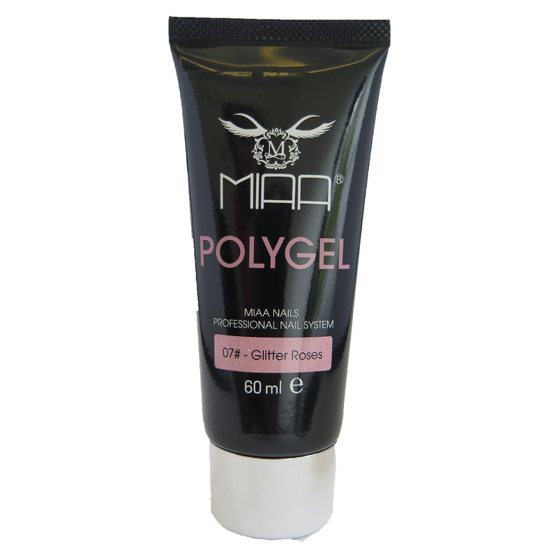 پلی ژل کاشت ناخن میا مدل Glitter rose 07 حجم 60 میلی لیتر پلی ژل کاشت ناخن میا مدل Glitter rose 07 حجم 60 میلی لیتر