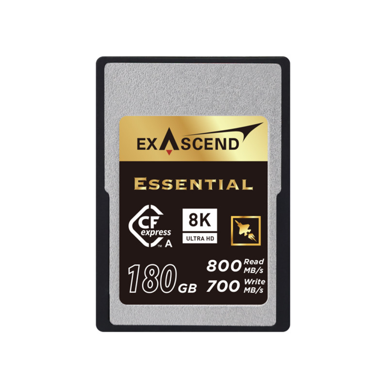 کارت حافظه ESSENTIAL اکساسند مدل CFexpress Type A کلاس 10 استاندارد UHS-I سرعت 800MBps ظرفیت 180 گیگابایت