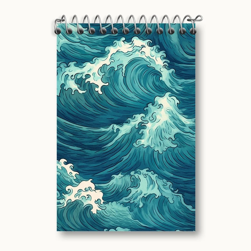 دفتر یادداشت 50 برگ خندالو مدل نقاشی موج عظیم کاناگاوا کد F1269