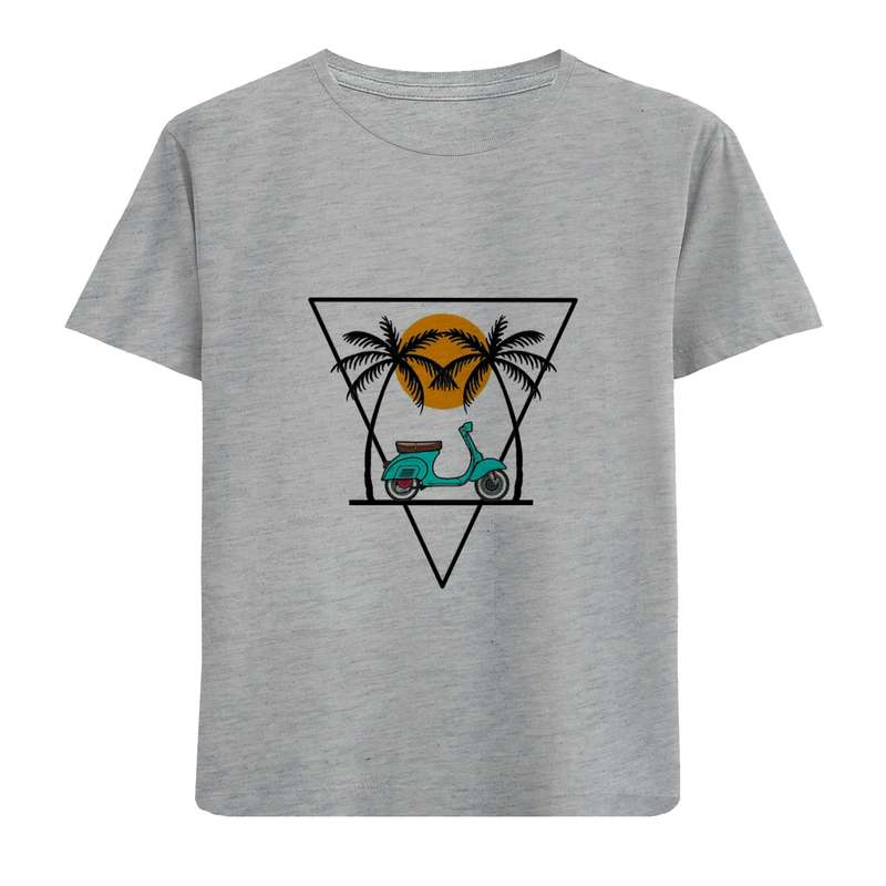 تی شرت آستین کوتاه پسرانه مدل جزیره وموتور D287