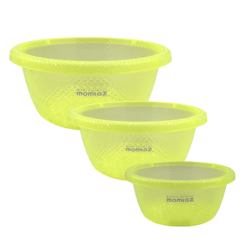 لگن ممتاز پلاستیک مدل الماس مجموعه 3 عددی