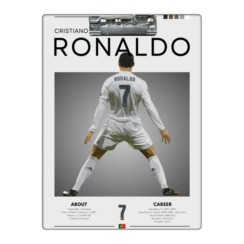 تخته شاسی طرح رونالدو کد 7736515 سایز A4