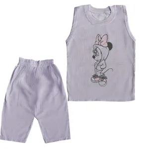 ست تاپ و شلوارک دخترانه مدل MINI-BNF