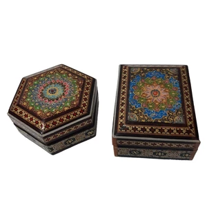 جا سکه ای خاتم کاری مدل توکشی کد 145 مجموعه دو عددی