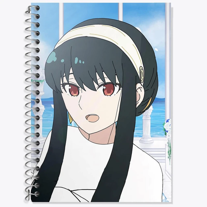 دفتر زبان 50 برگ خندالو مدل سه خط طرح یور فورجر انیمه اسپای ایکس فمیلی Spy x Family کد 15552