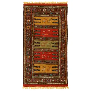 گلیم دستبافت دو متری کد 990733