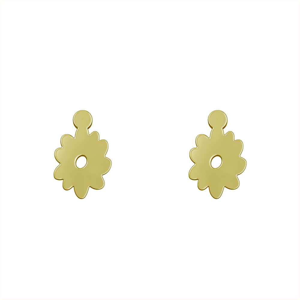 گوشواره طلا 18 عیار زنانه مدوپد مدل هندسی کد GA1-15082