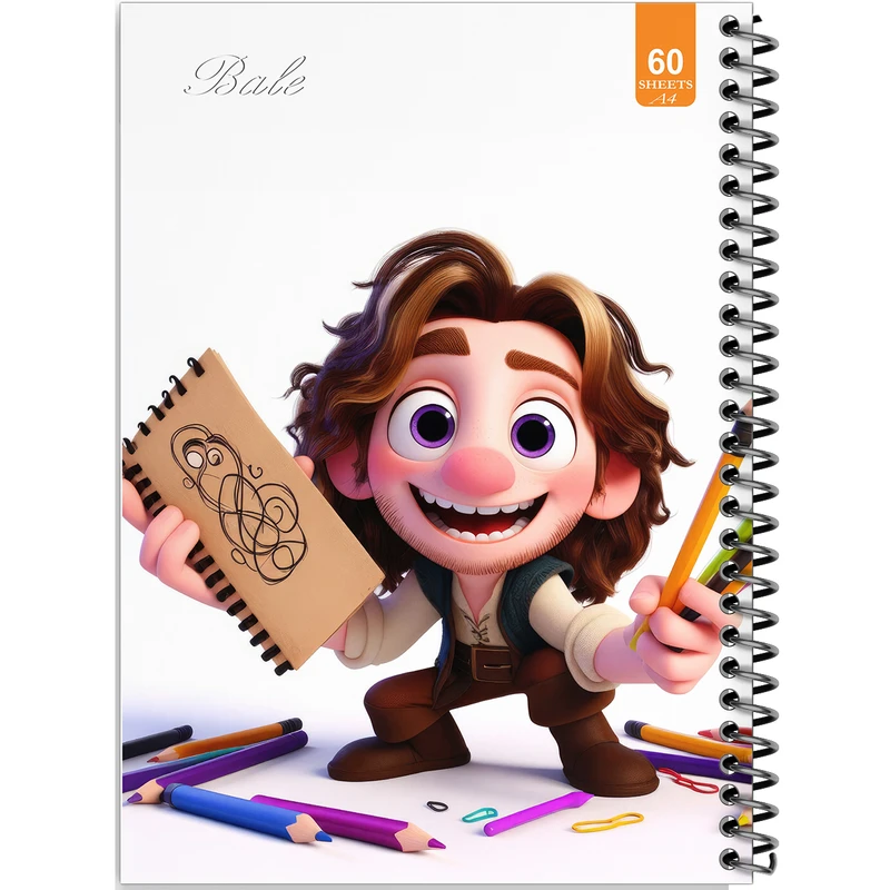 دفتر نقاشی 60 برگ انتشارات بله طرح فانتزی پسرانه کد A4-O49