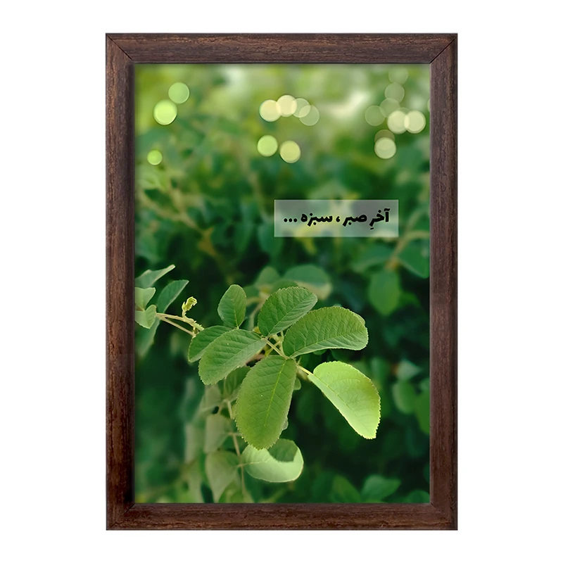 تابلو خندالو طرح آخر صبر، سبزه کد F6700