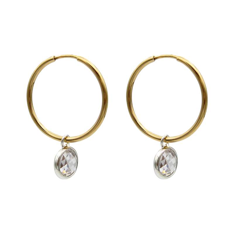 گوشواره طلا 18 عیار زنانه مانچو مدل efgs043