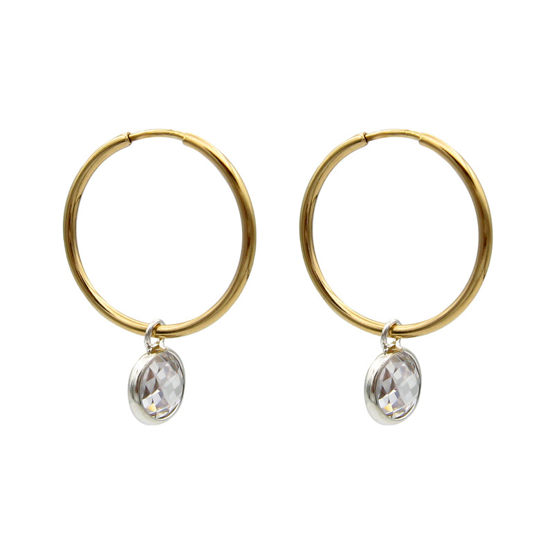 گوشواره طلا 18 عیار زنانه مانچو مدل efgs043
