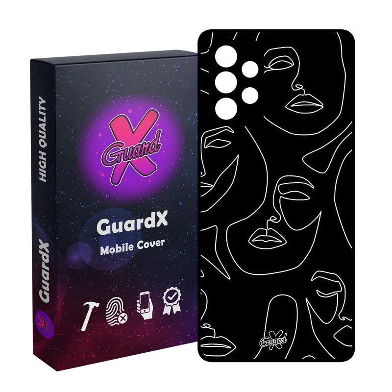 کاور گارد ایکس طرح Girl مدل Glass10392 مناسب برای گوشی موبایل سامسونگ Galaxy A32 4G