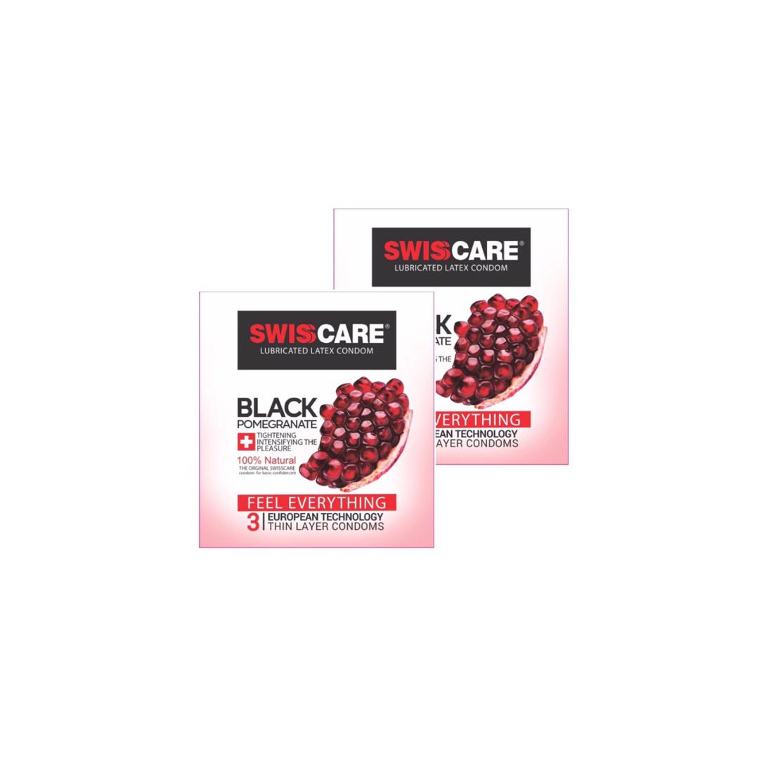 کاندوم سوئیس کر مدل Black Pomegranate مجموعه 2 عددی