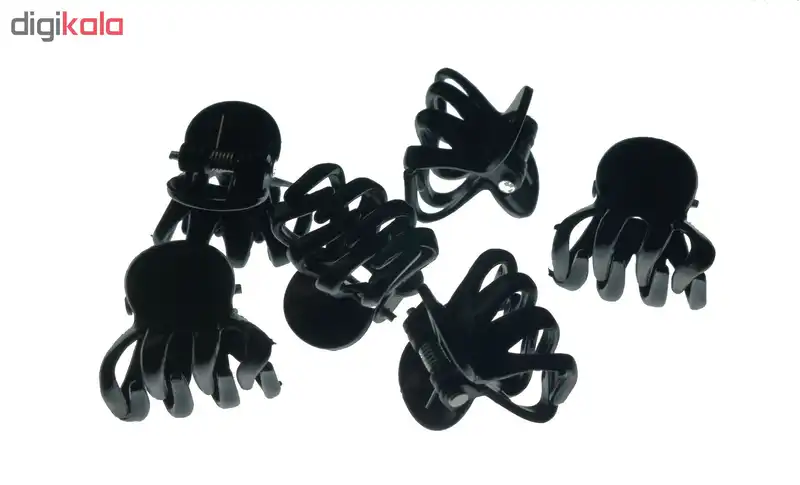 کلیپس مو زنانه کد 1022 بسته 6 عددی