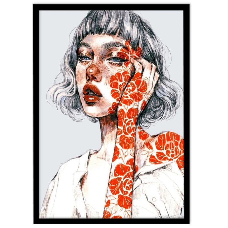 تابلو نوری بکلیت طرح فانتزی تتو رنگی مدل B-15371