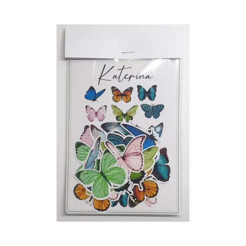 کارت پستال مدل پروانه طرح اسکرپ بوک و بولت ژورنال