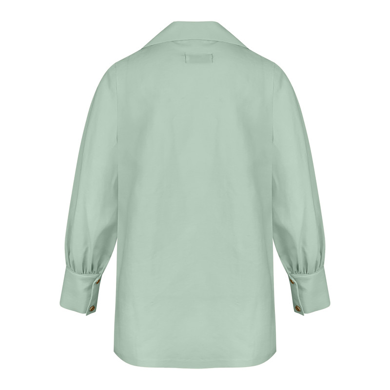 شومیز آستین بلند زنانه مدل ZTI55 رنگ سبز روشن