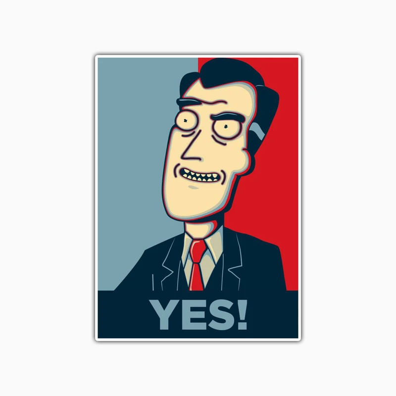 استیکر لپ تاپ و موبایل بووم طرح کارتونی مدل Yes کد TA17