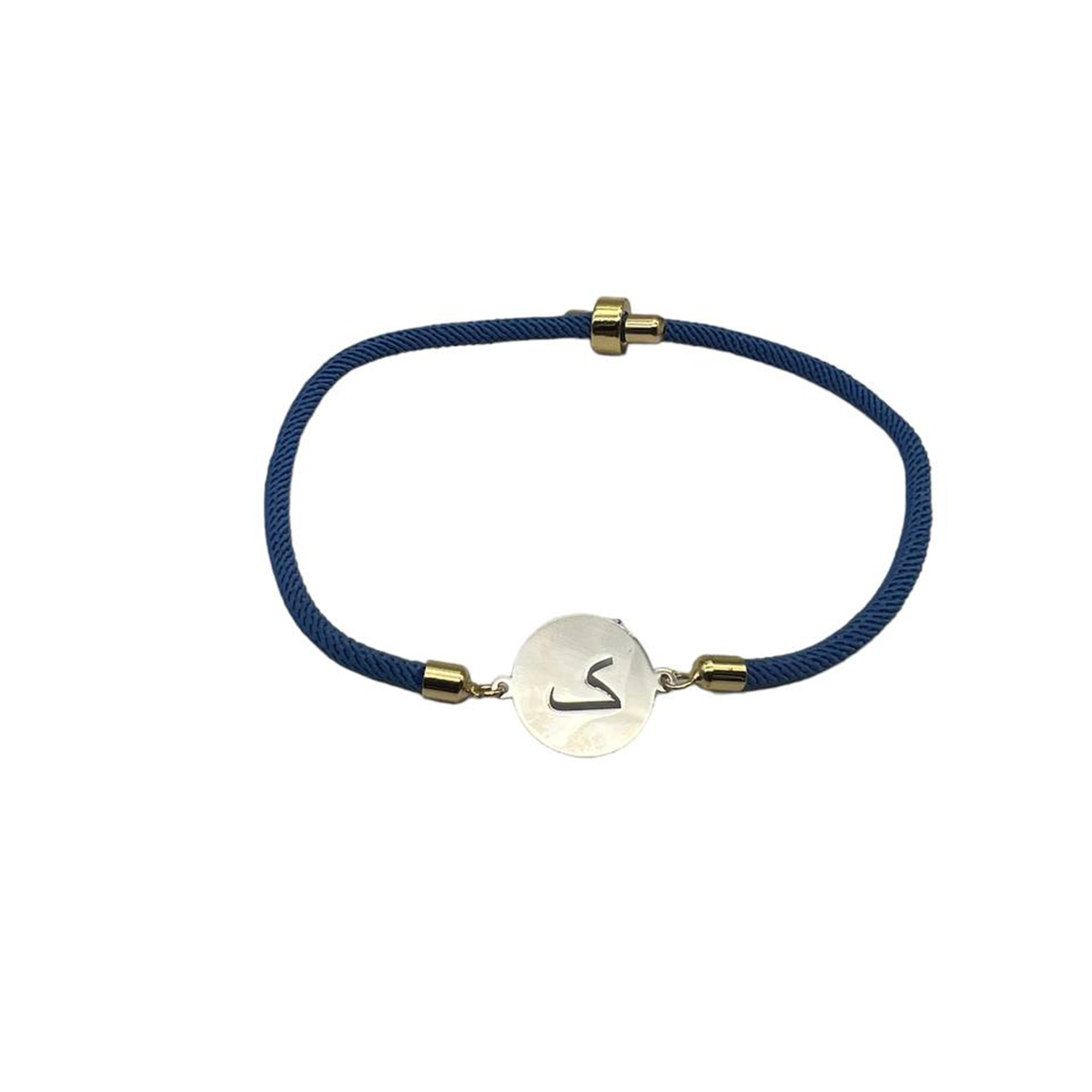 دستبند نقره طرح الفبا حرف ک مدل توخالی