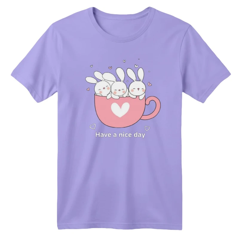 تی شرت آستین کوتاه بچگانه مدل خرگوش کد ۷