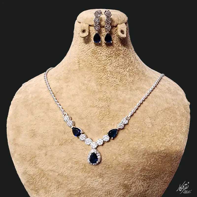نیم ست نقره زنانه مسعود جلالی نقره کار مدل 30714-1