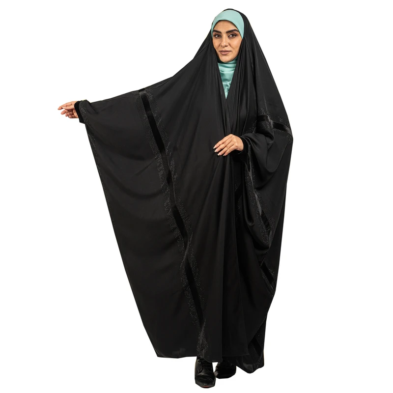 چادر عبایی مدل مخمل لاینی