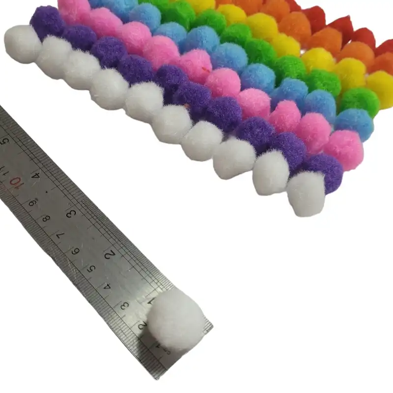 توپک پوم پوم رنگی کد Col802 بسته 80 عددی
