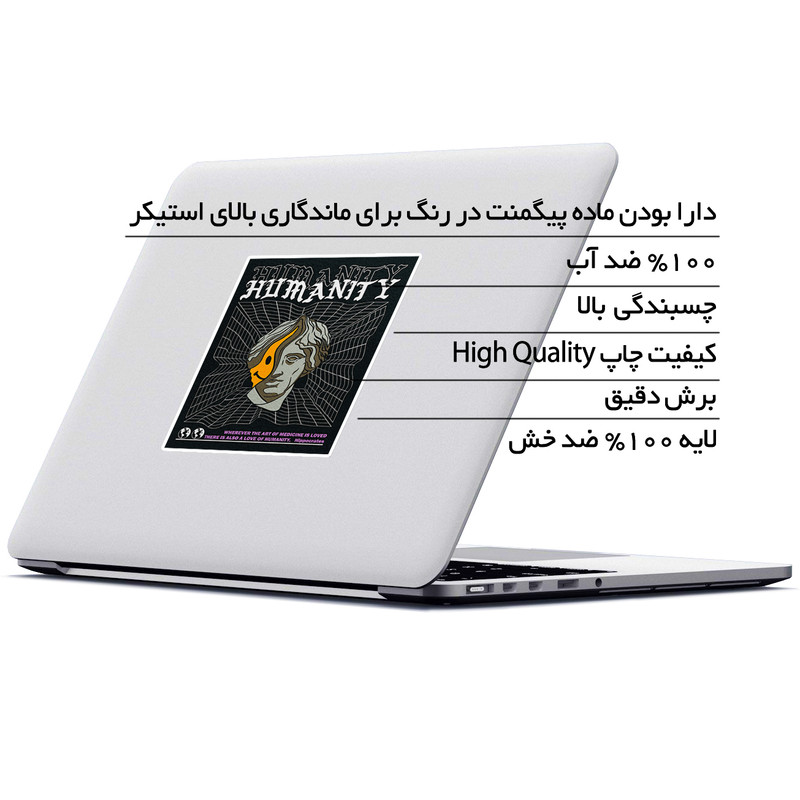 استیکر لپ تاپ ماسا دیزاین طرح چهره مدل STK1167