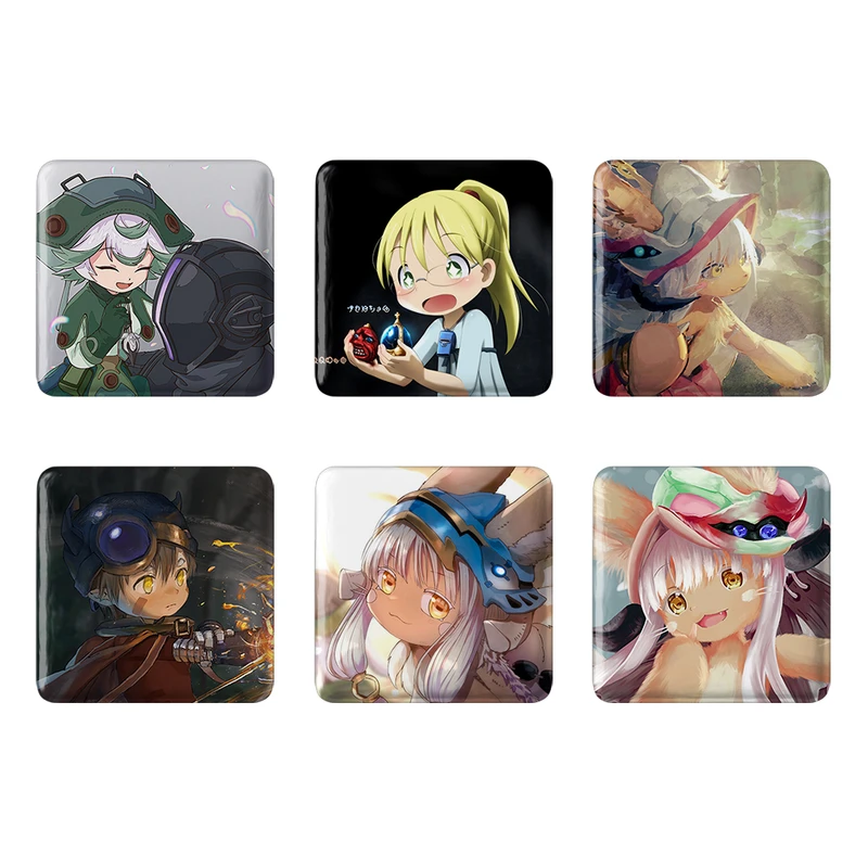 مگنت خندالو طرح انیمه ساخته شده در پرتگاه Made in Abyss کد 1530A مجموعه 6 عددی