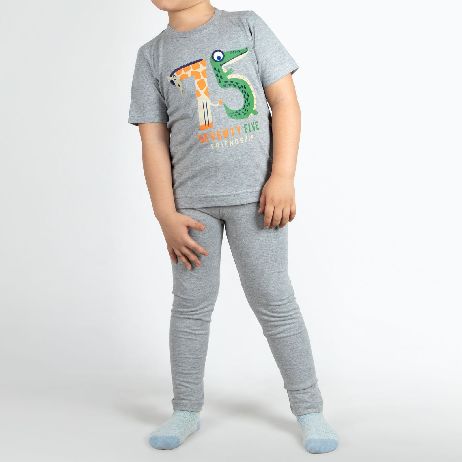 ست تی شرت و شلوار بچگانه آریان نخ باف مدل 47623 -  - 4