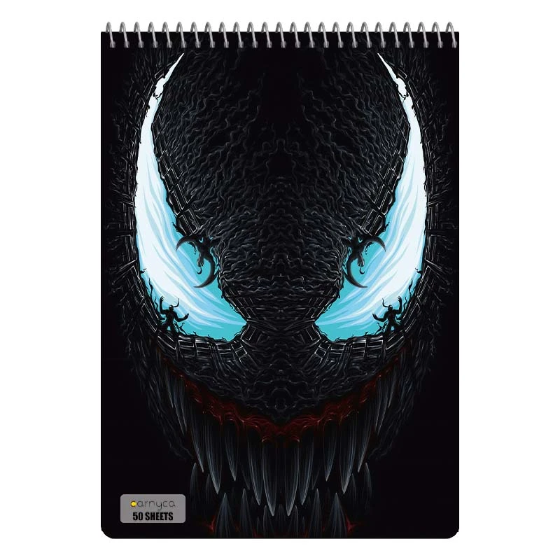 دفتر نقاشی 50 برگ سیمی کارنیکا طرح ونوم Venom کد 12980
