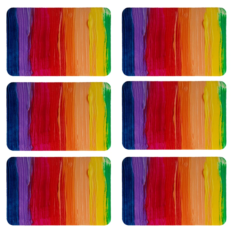 زیربشقابی طرح هفت رنگ کد 8238 بسته 6 عددی