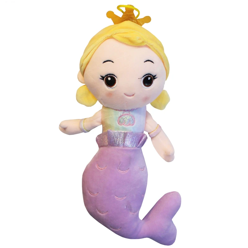 عروسک طرح پری دریایی مدل mermaid ارتفاع 35 سانتی متر