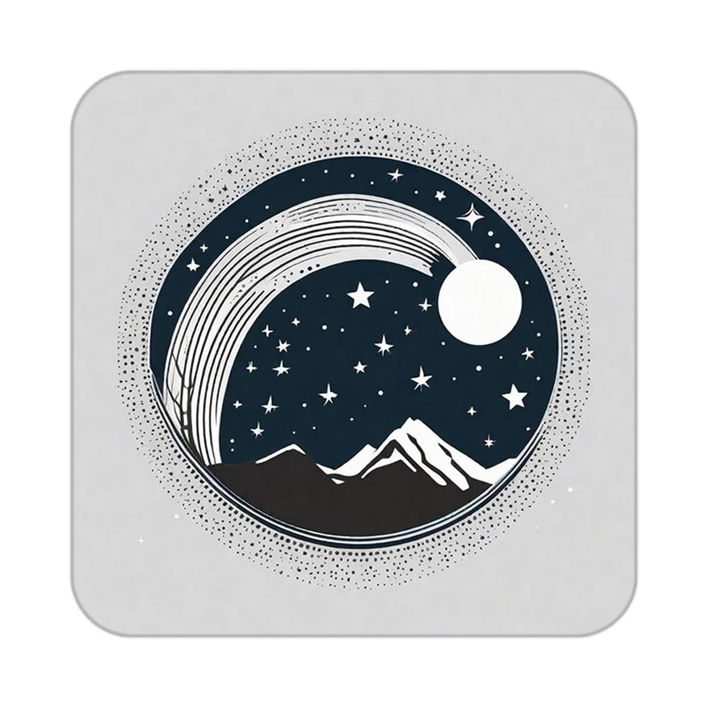 زیر لیوانی کاکتی طرح ماه و ستاره مدل mp52785