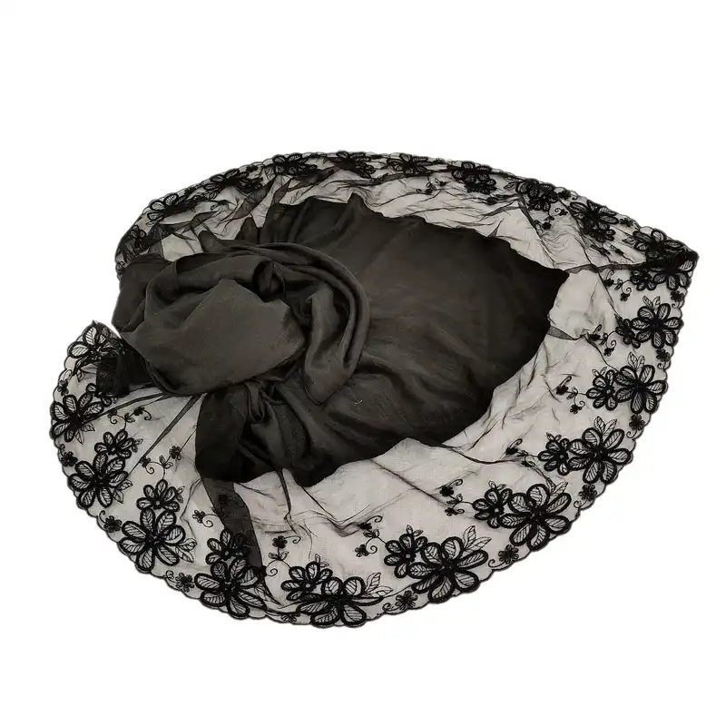 روسری زنانه مدل وال اسلپ تور خامه دوزی