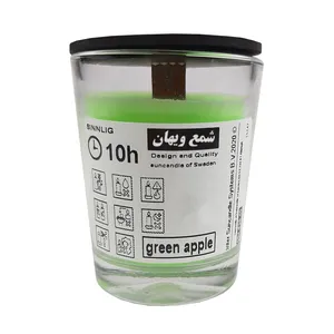 شمع لیوانی ویهان مدل سویا وکس رایحه سیب سبز